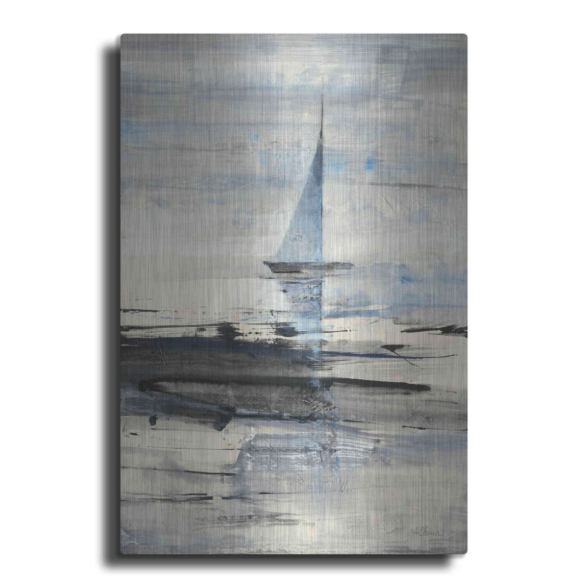 Luxe Metal Art 'Sailing' by Albena Hristova, Metal Wall Art