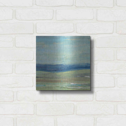 Luxe Metal Art 'Azure Wave' by Albena Hristova, Metal Wall Art,12x12