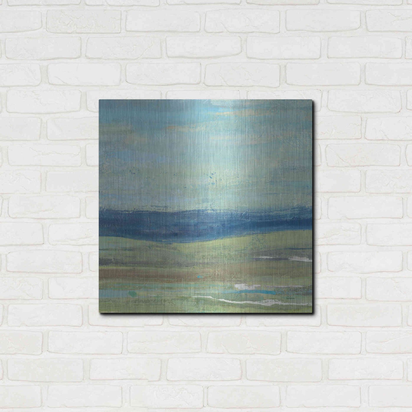 Luxe Metal Art 'Azure Wave' by Albena Hristova, Metal Wall Art,24x24