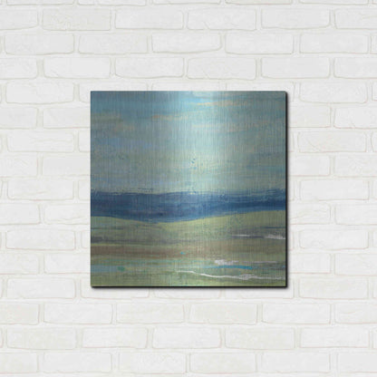 Luxe Metal Art 'Azure Wave' by Albena Hristova, Metal Wall Art,24x24