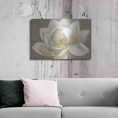 Luxe Metal Art 'Majestic Beige' by Albena Hristova, Metal Wall Art,36x24