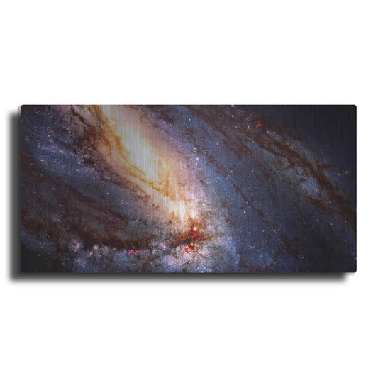 Luxe Metal Art 'Messier 66' Hubble Space Telescope, Metal Wall Art,2:1 L