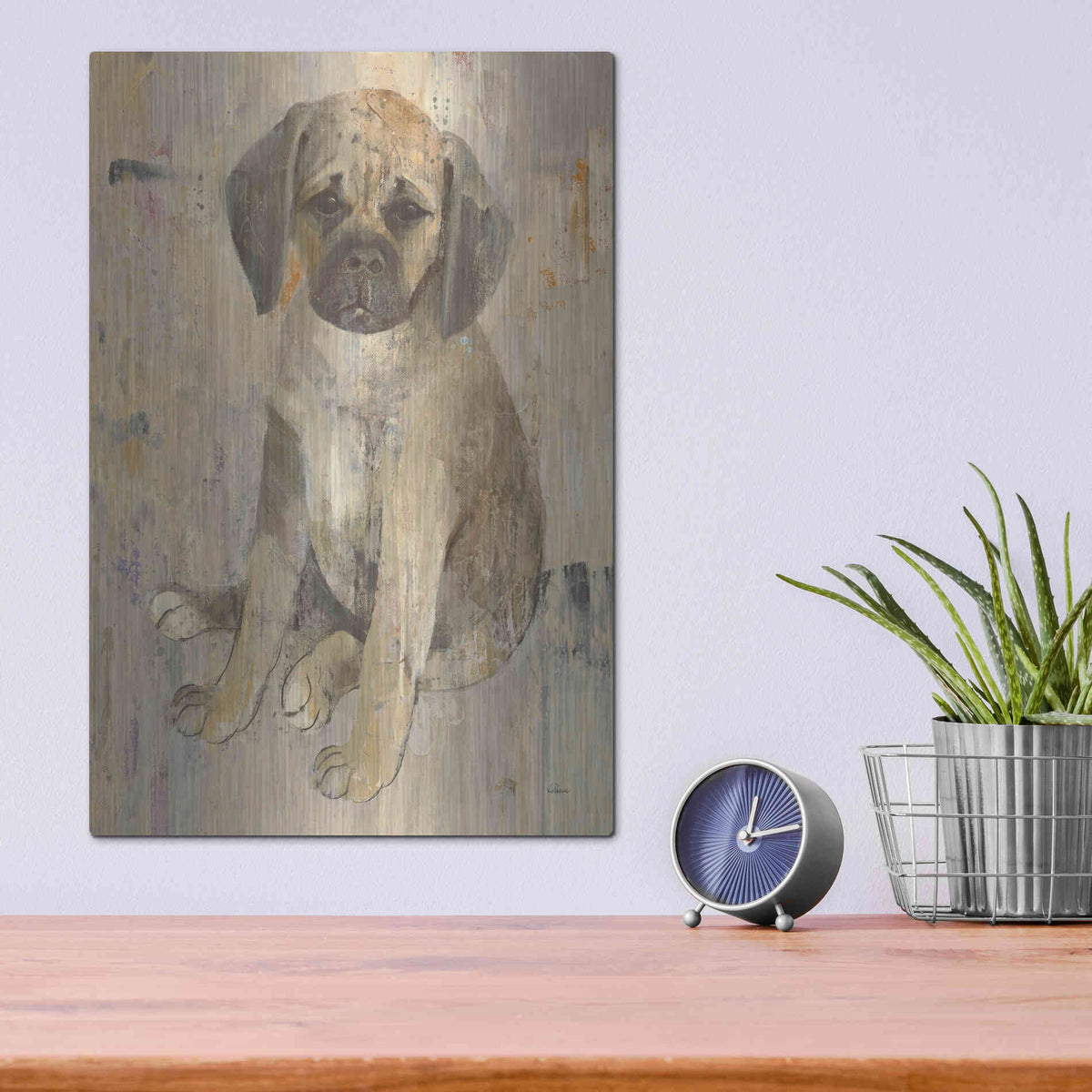 Luxe Metal Art 'Paco v2' by Albena Hristova, Metal Wall Art,12x16