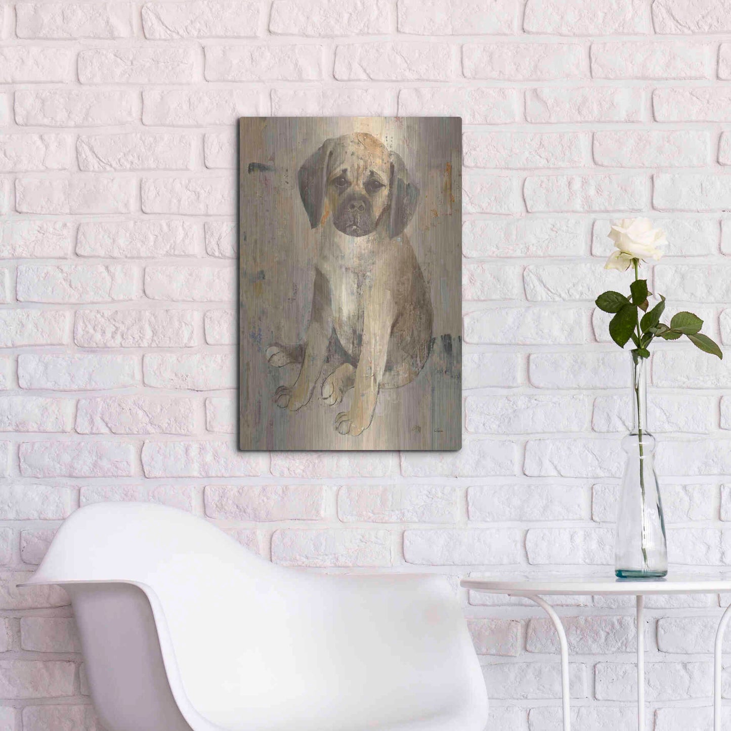 Luxe Metal Art 'Paco v2' by Albena Hristova, Metal Wall Art,16x24