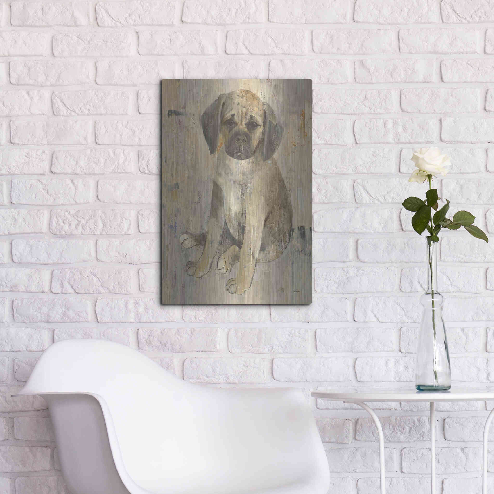 Luxe Metal Art 'Paco v2' by Albena Hristova, Metal Wall Art,16x24