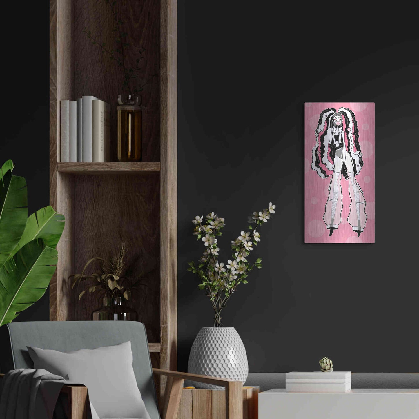 Luxe Metal Art 'Pippa Rose 'by Avery Multer, Metal Wall Art,12x24