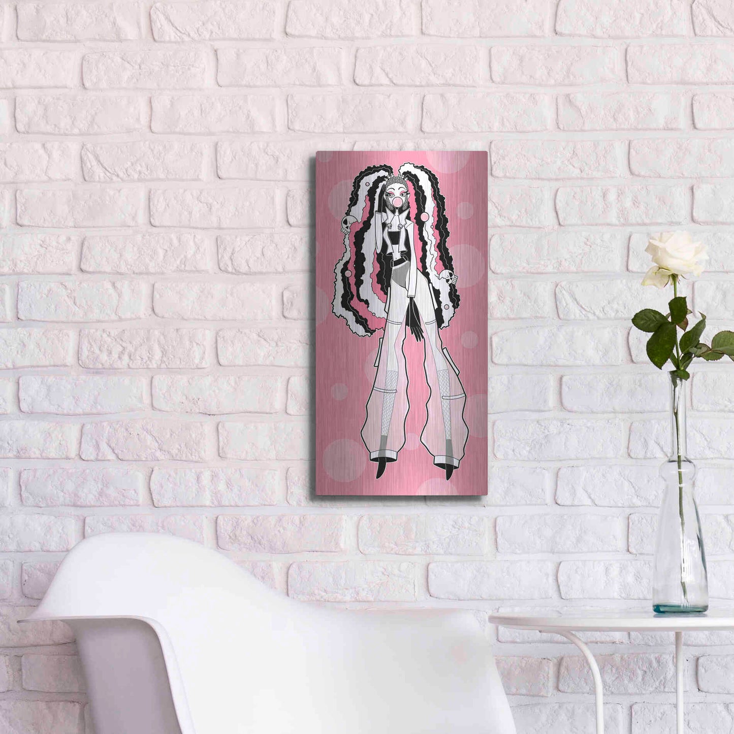 Luxe Metal Art 'Pippa Rose 'by Avery Multer, Metal Wall Art,12x24