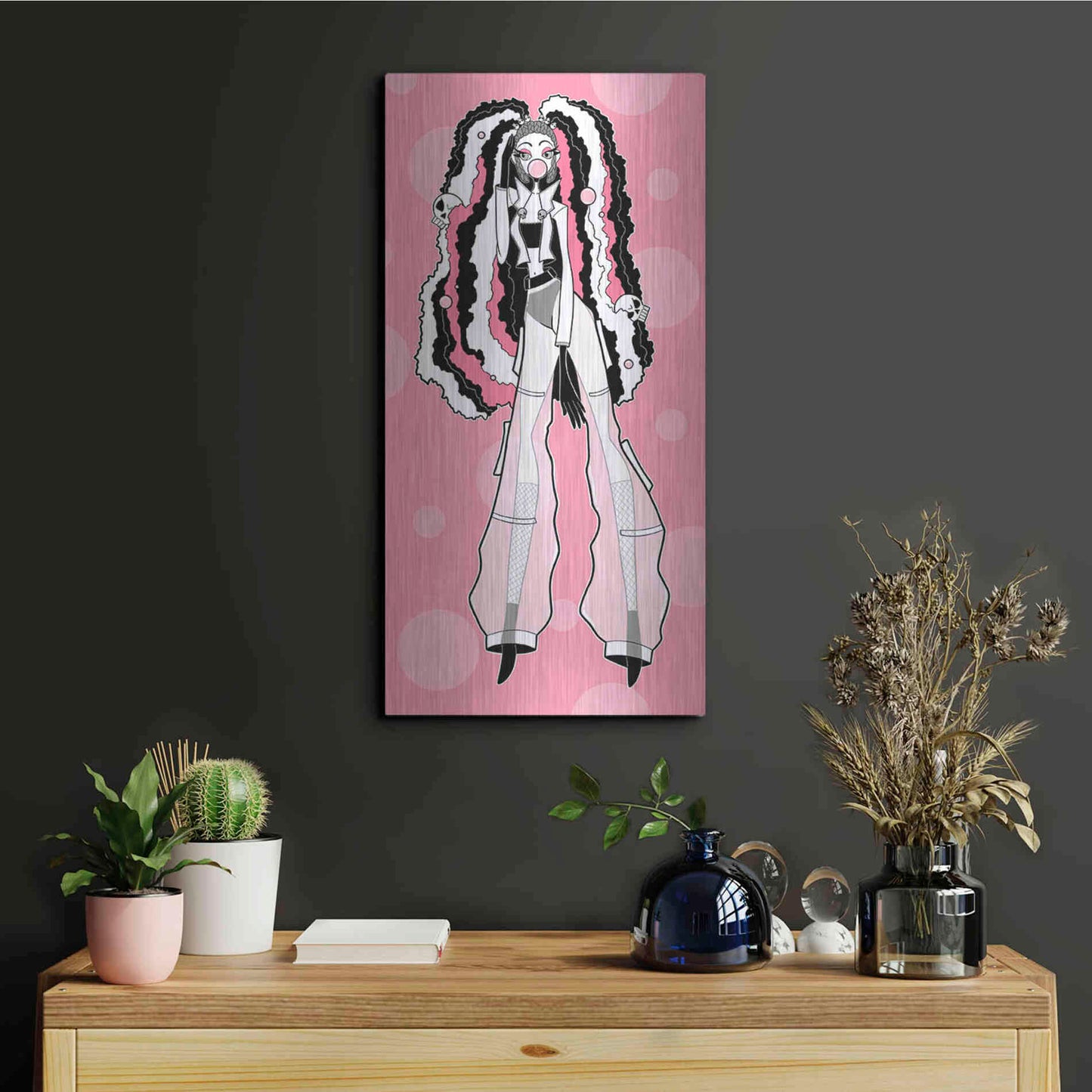 Luxe Metal Art 'Pippa Rose 'by Avery Multer, Metal Wall Art,12x24