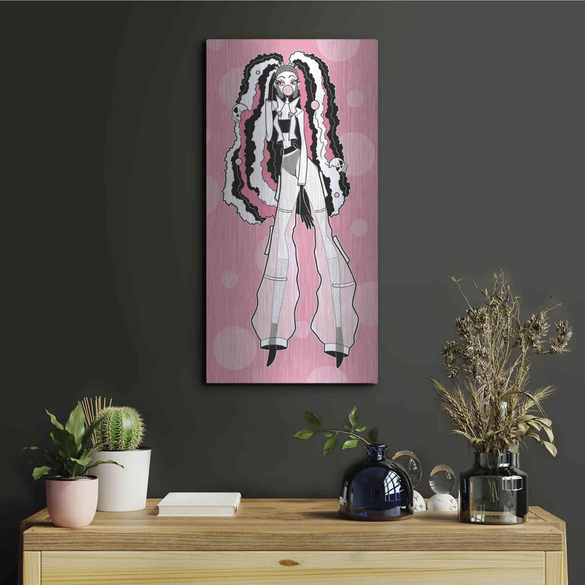 Luxe Metal Art 'Pippa Rose 'by Avery Multer, Metal Wall Art,12x24