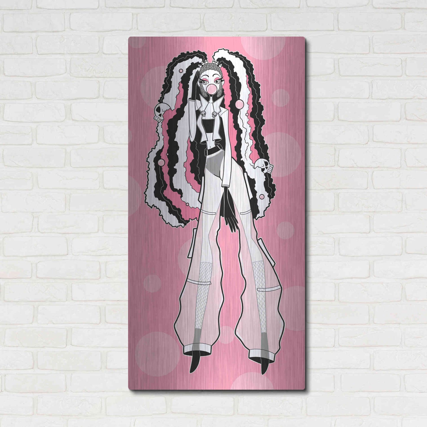 Luxe Metal Art 'Pippa Rose 'by Avery Multer, Metal Wall Art,24x48