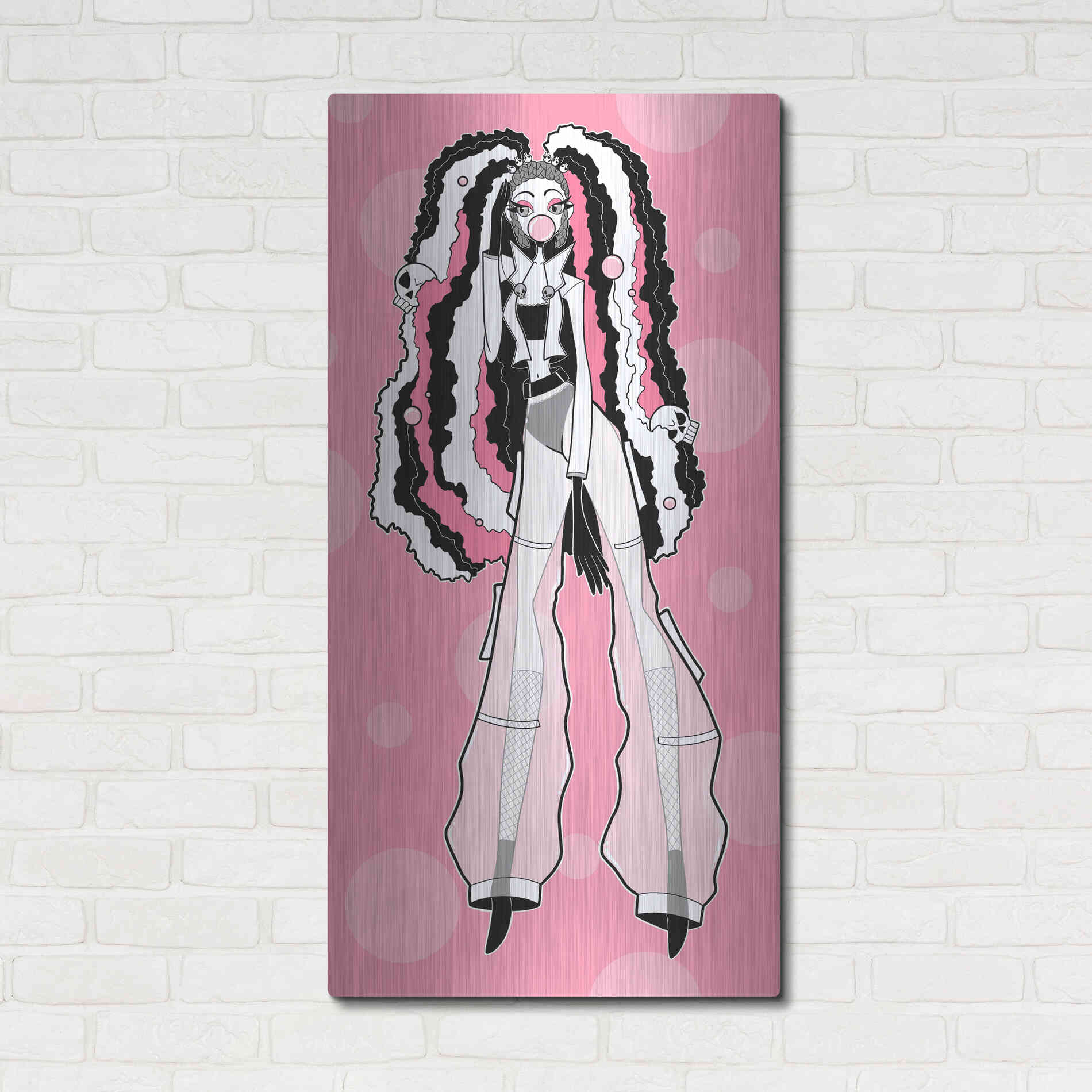 Luxe Metal Art 'Pippa Rose 'by Avery Multer, Metal Wall Art,24x48