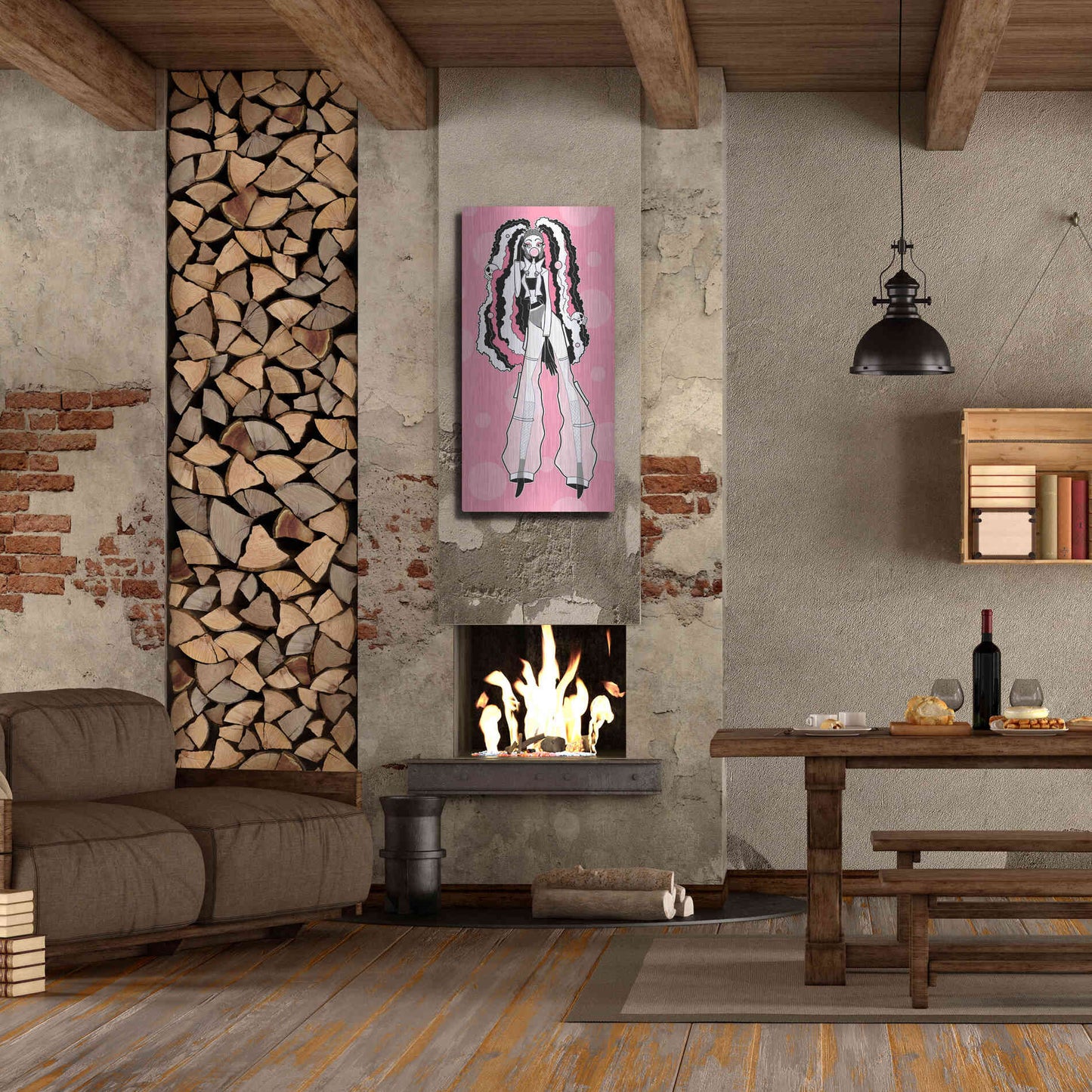 Luxe Metal Art 'Pippa Rose 'by Avery Multer, Metal Wall Art,24x48