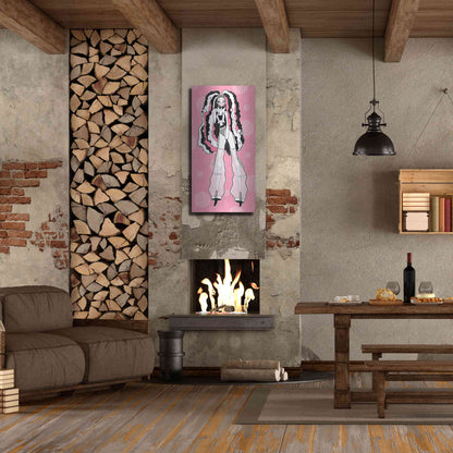 Luxe Metal Art 'Pippa Rose 'by Avery Multer, Metal Wall Art,24x48