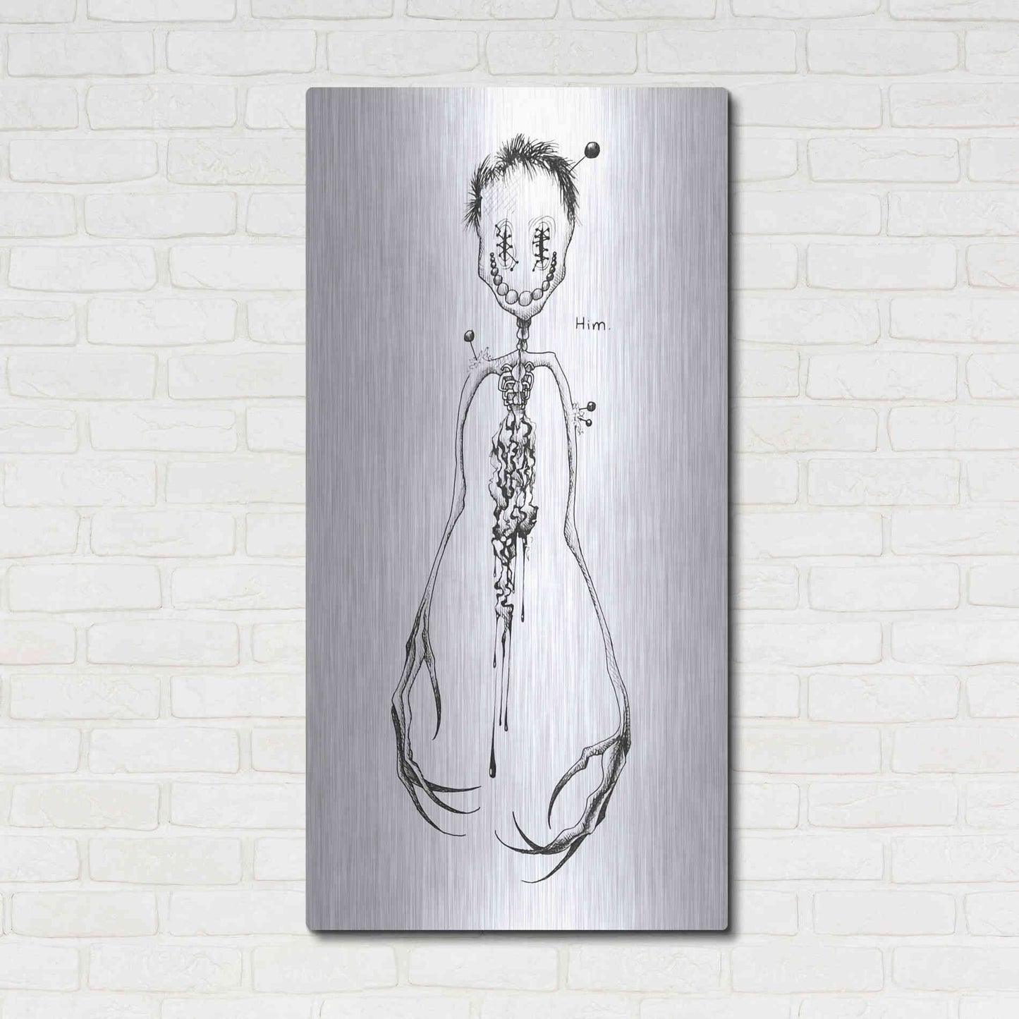 Luxe Metal Art 'Him 'by Avery Multer, Metal Wall Art,24x48