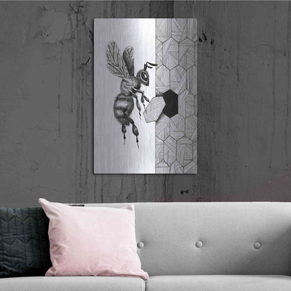 Luxe Metal Art 'Escher Bee 'by Avery Multer, Metal Wall Art,24x36