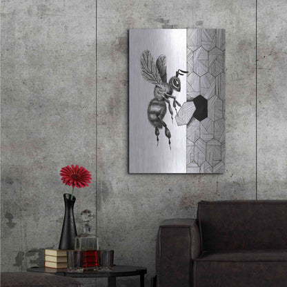 Luxe Metal Art 'Escher Bee 'by Avery Multer, Metal Wall Art,24x36