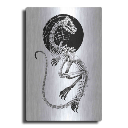 Luxe Metal Art 'Skeletal Velociraptor 'by Avery Multer, Metal Wall Art