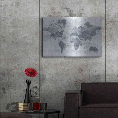 Luxe Metal Art 'Golden World Neutral' by Albena Hristova, Metal Wall Art,36x24