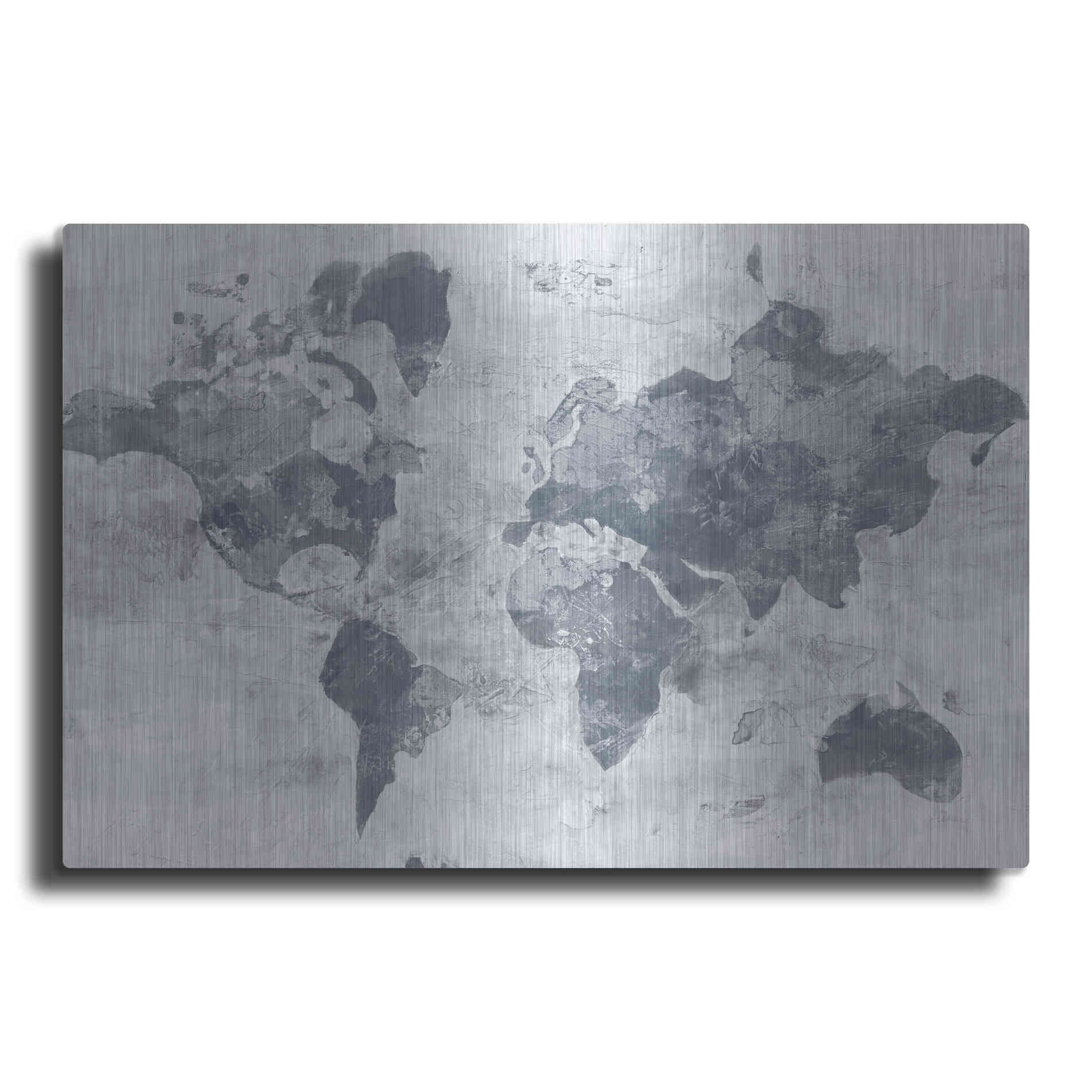 Luxe Metal Art 'Golden World Neutral' by Albena Hristova, Metal Wall Art