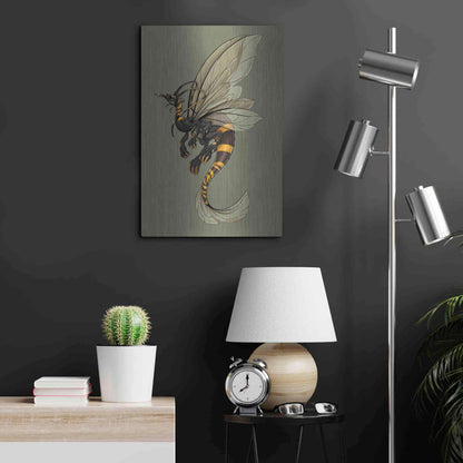 Luxe Metal Art 'Bee Dragon Celadon' by Avery Multer, Metal Wall Art,16x24