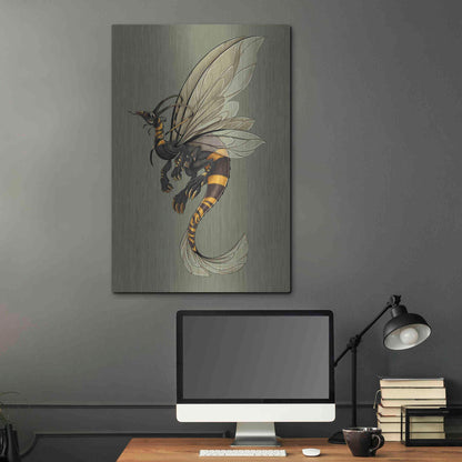 Luxe Metal Art 'Bee Dragon Celadon' by Avery Multer, Metal Wall Art,24x36