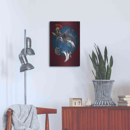 Luxe Metal Art 'Warrior Mermaid' by Avery Multer, Metal Wall Art,16x24