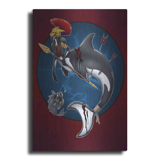 Luxe Metal Art 'Warrior Mermaid' by Avery Multer, Metal Wall Art