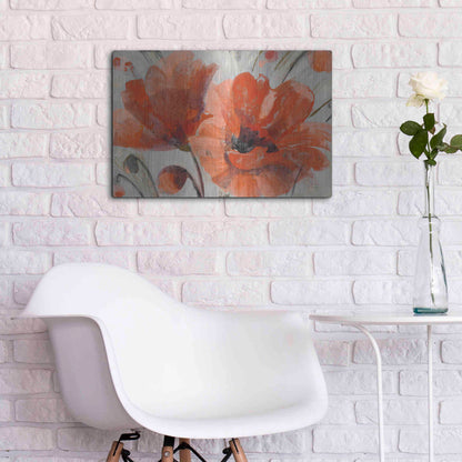 Luxe Metal Art 'Popping' by Albena Hristova, Metal Wall Art,24x16