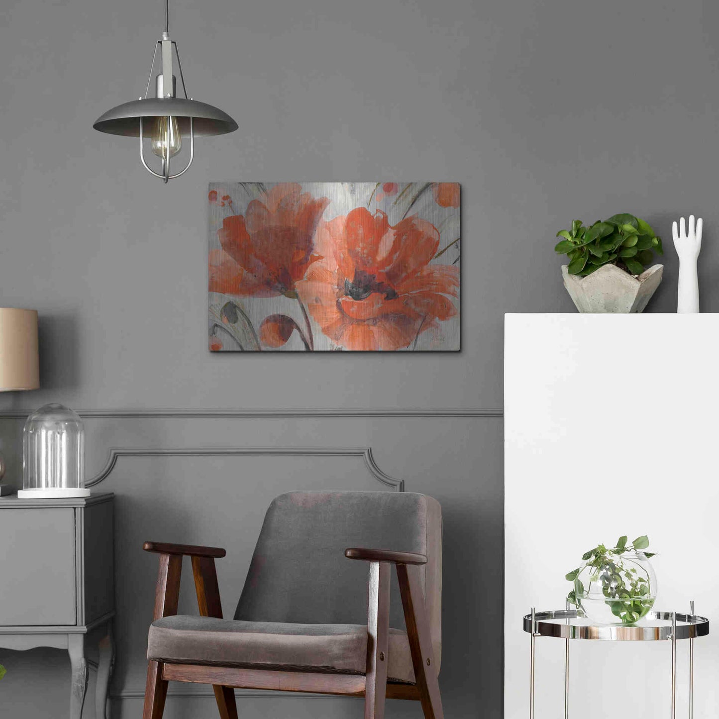 Luxe Metal Art 'Popping' by Albena Hristova, Metal Wall Art,24x16