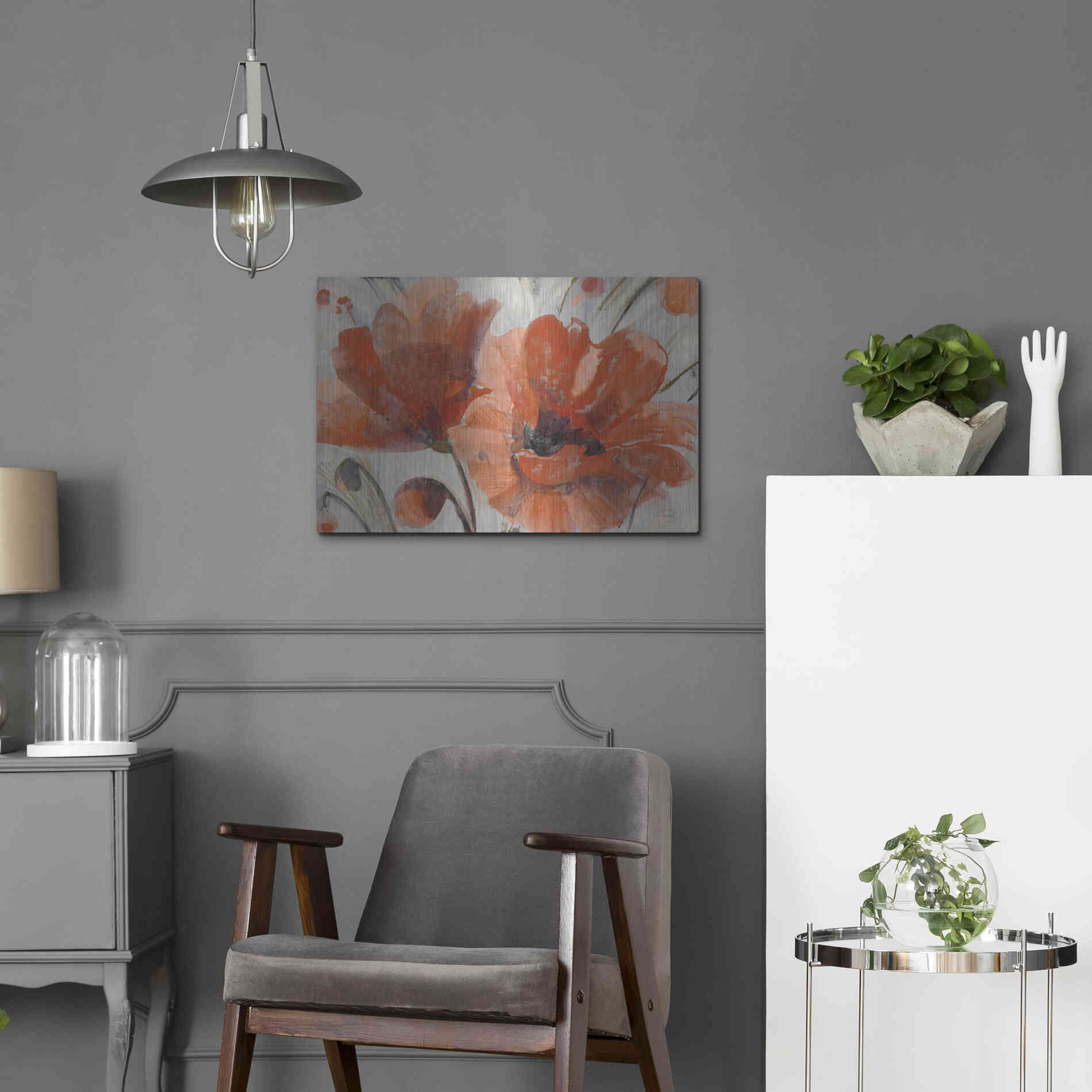 Luxe Metal Art 'Popping' by Albena Hristova, Metal Wall Art,24x16