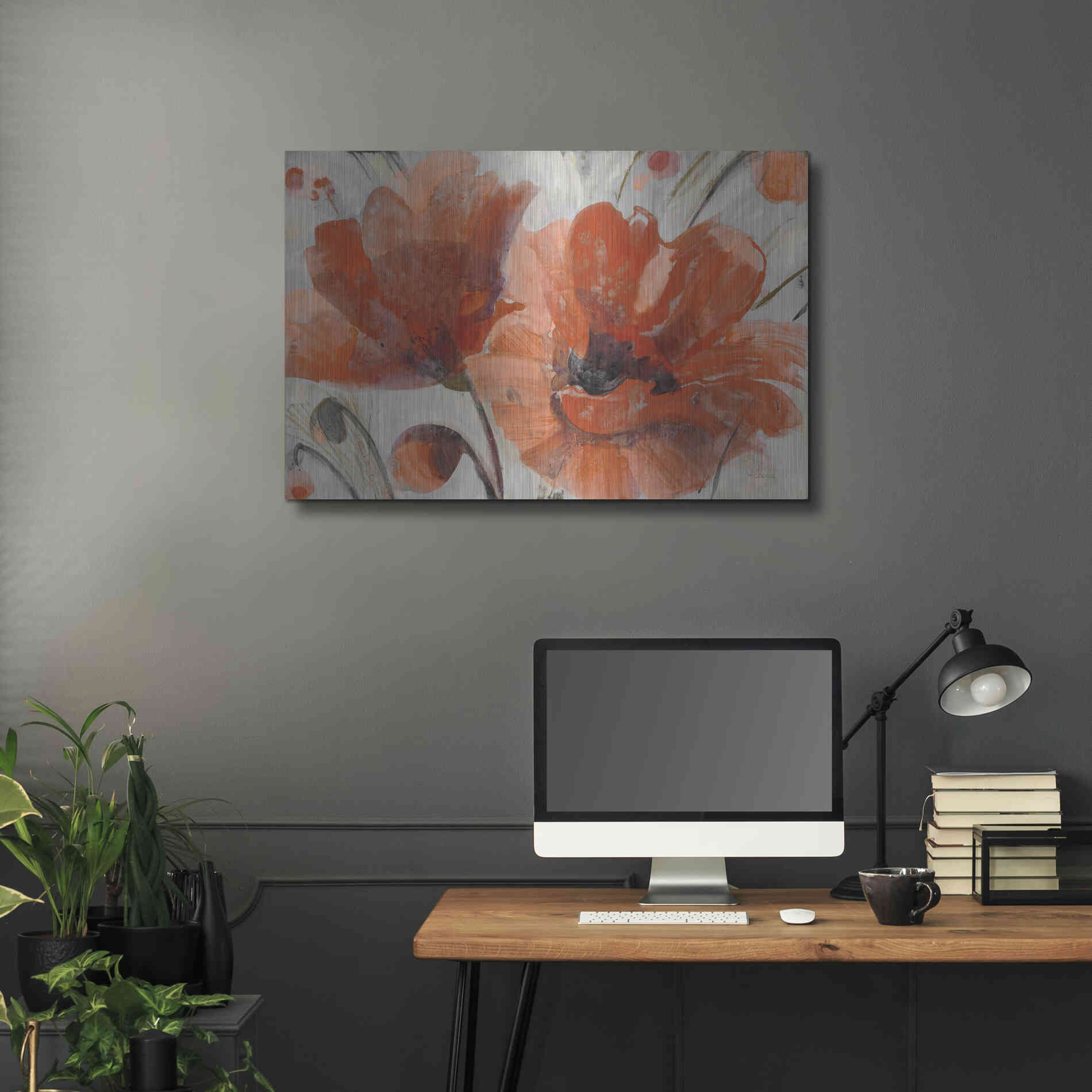 Luxe Metal Art 'Popping' by Albena Hristova, Metal Wall Art,36x24