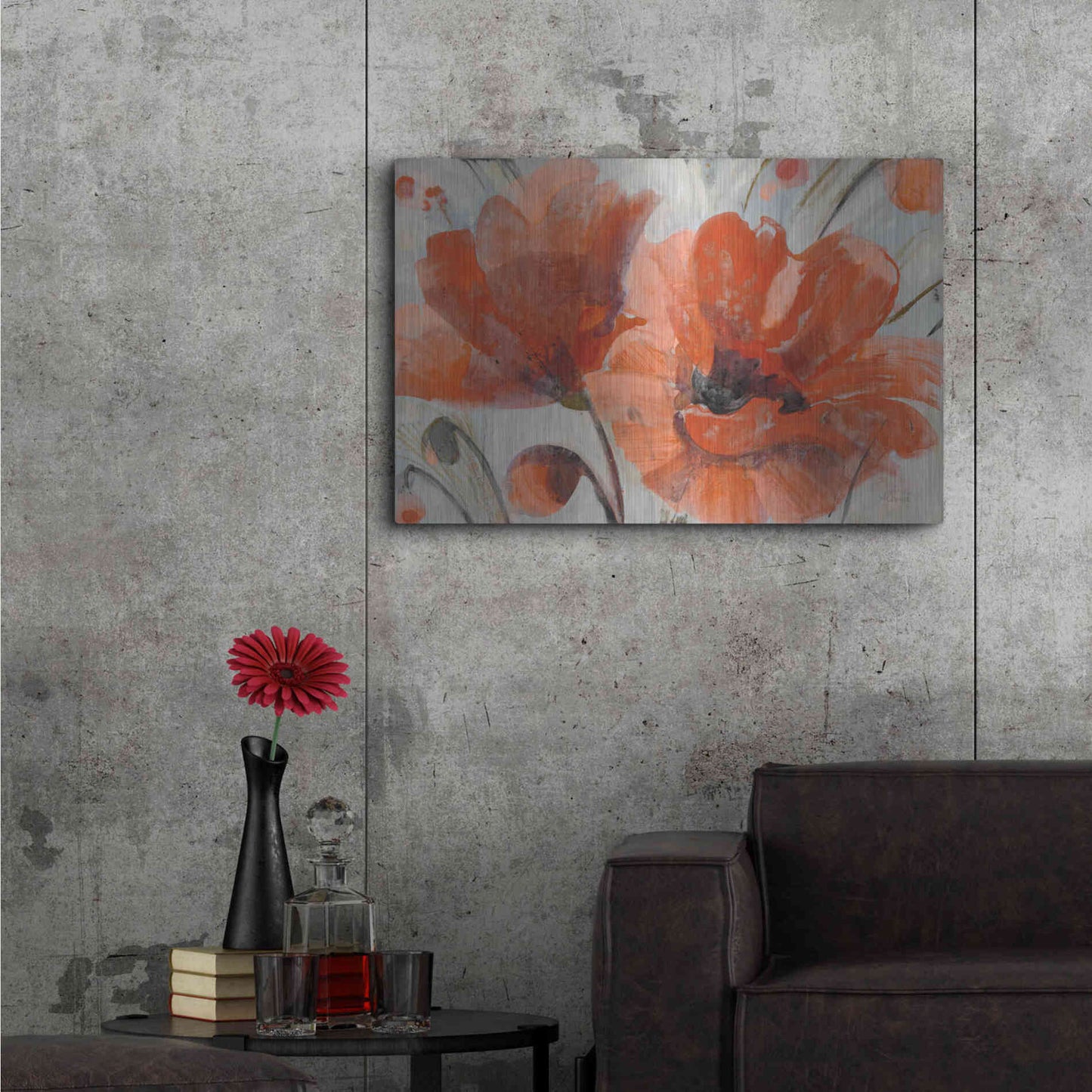 Luxe Metal Art 'Popping' by Albena Hristova, Metal Wall Art,36x24