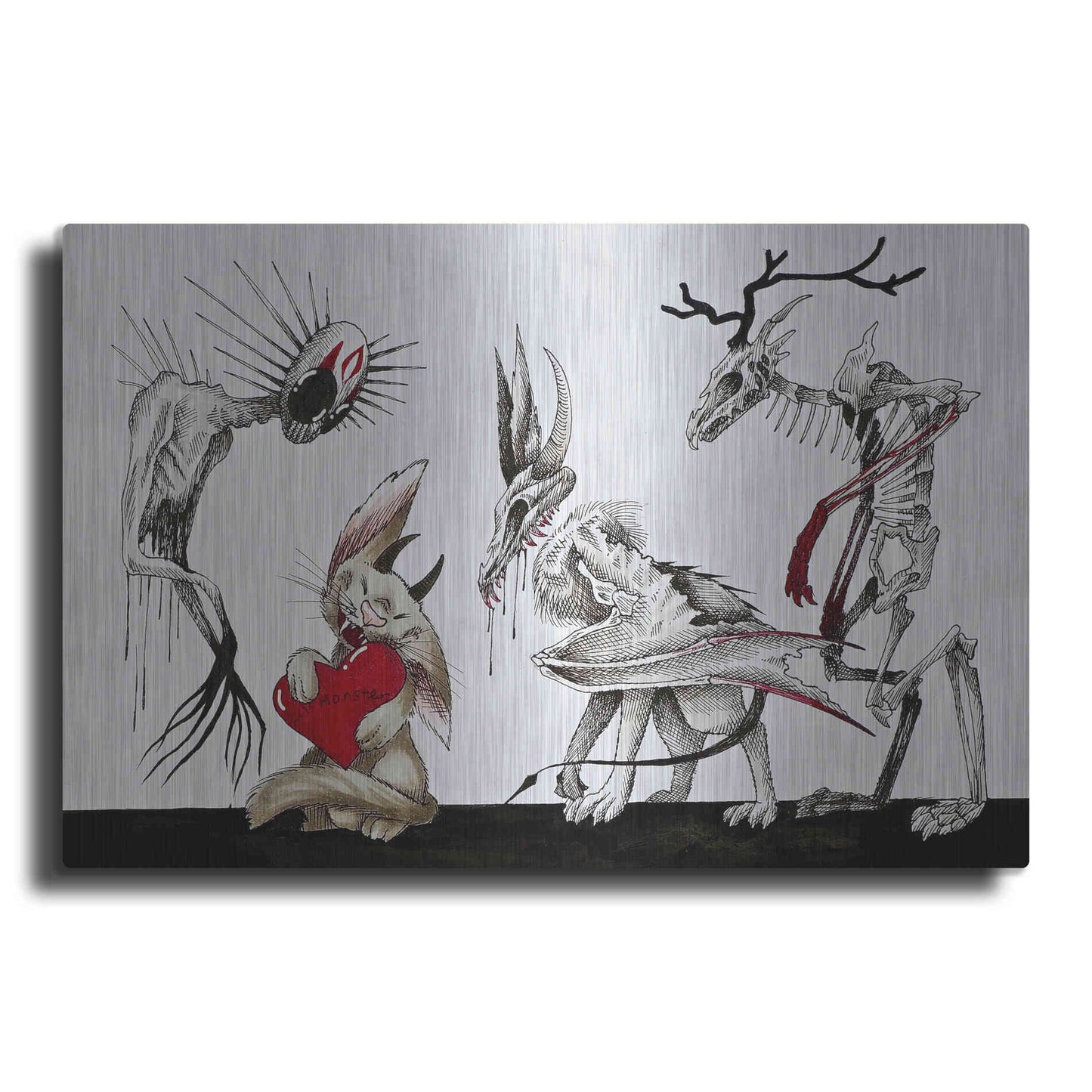 Luxe Metal Art 'L'il Monster' by Avery Multer, Metal Wall Art