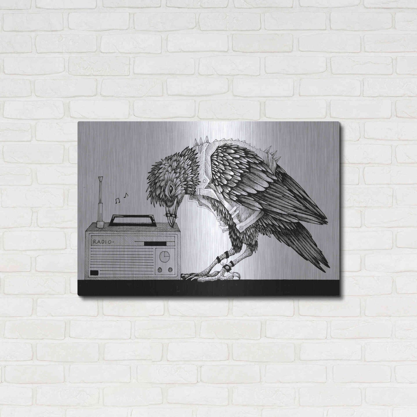 Luxe Metal Art 'Heavy Metal Crow' by Avery Multer, Metal Wall Art,36x24