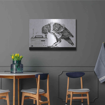 Luxe Metal Art 'Heavy Metal Crow' by Avery Multer, Metal Wall Art,36x24