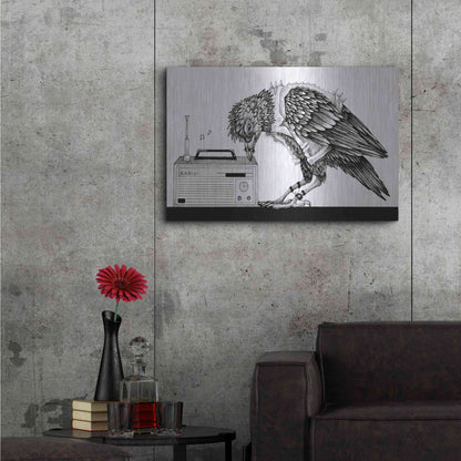 Luxe Metal Art 'Heavy Metal Crow' by Avery Multer, Metal Wall Art,36x24