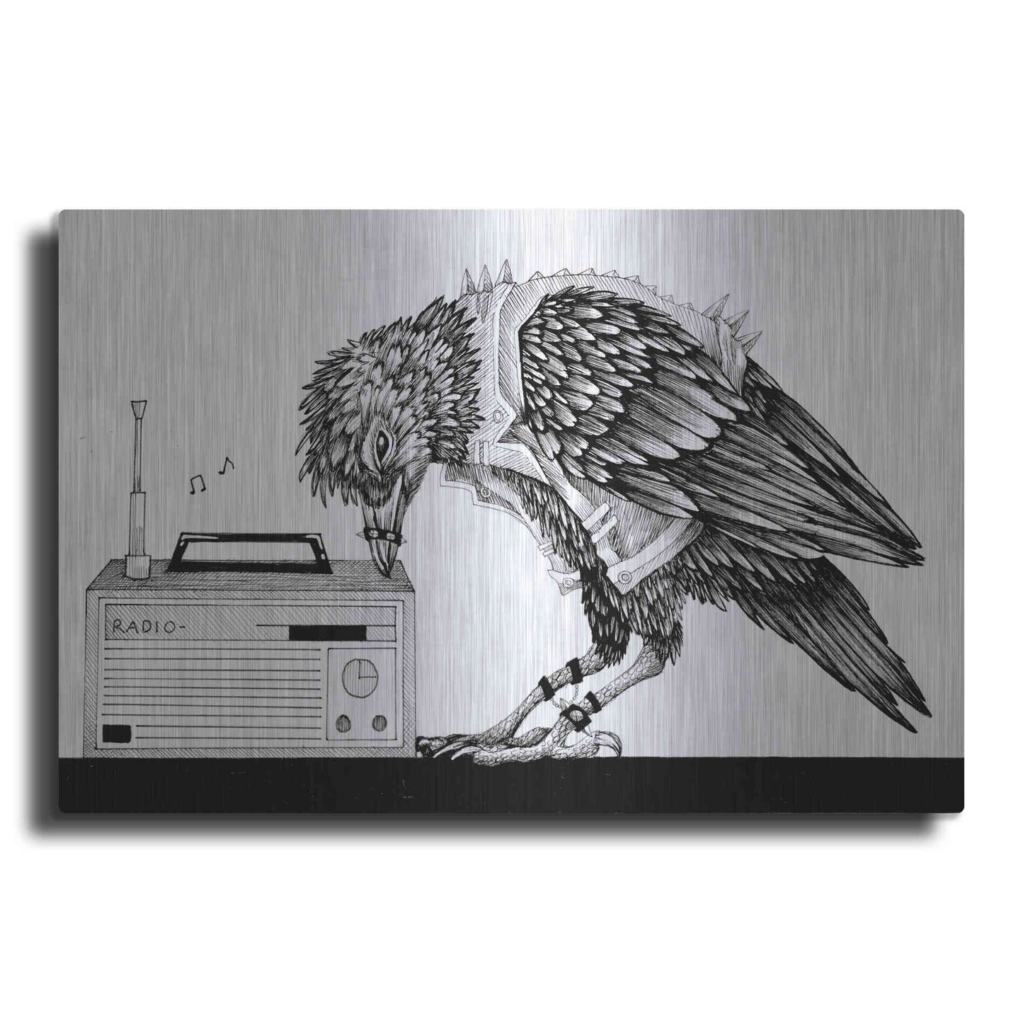 Luxe Metal Art 'Heavy Metal Crow' by Avery Multer, Metal Wall Art