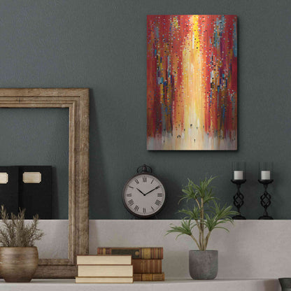 Luxe Metal Art 'Red Sky' by Ekaterina Ermilkina, Metal Wall Art,12x16