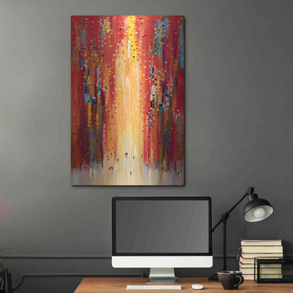 Luxe Metal Art 'Red Sky' by Ekaterina Ermilkina, Metal Wall Art,24x36