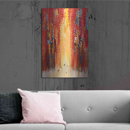 Luxe Metal Art 'Red Sky' by Ekaterina Ermilkina, Metal Wall Art,24x36