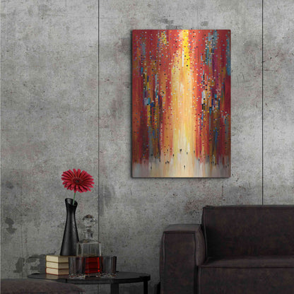 Luxe Metal Art 'Red Sky' by Ekaterina Ermilkina, Metal Wall Art,24x36