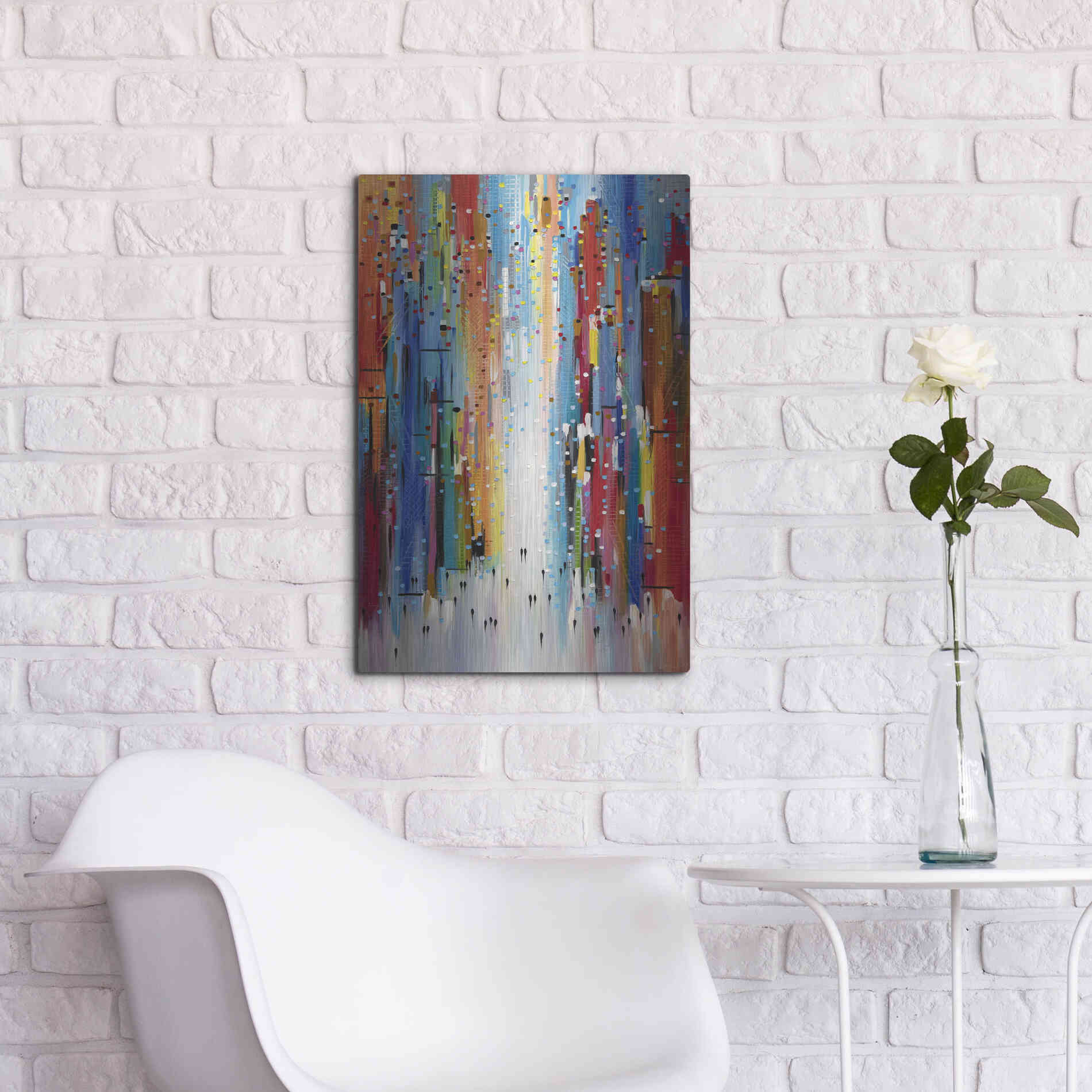 Luxe Metal Art 'Sunny Afternoon' by Ekaterina Ermilkina, Metal Wall Art,16x24