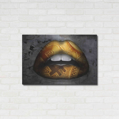 Luxe Metal Art 'Bitcoin Lipstick' by Metal Wall Art,36x24