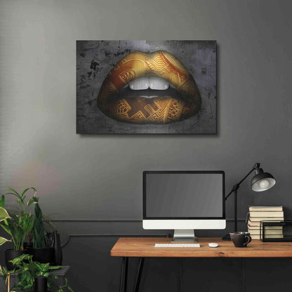 Luxe Metal Art 'Bitcoin Lipstick' by Metal Wall Art,36x24