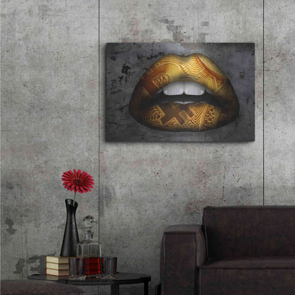 Luxe Metal Art 'Bitcoin Lipstick' by Metal Wall Art,36x24