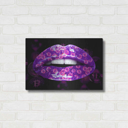 Luxe Metal Art 'Bitcoin Milkshake Amethyst' by Metal Wall Art,24x16