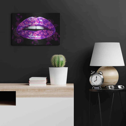 Luxe Metal Art 'Bitcoin Milkshake Amethyst' by Metal Wall Art,24x16