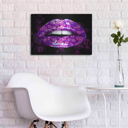 Luxe Metal Art 'Bitcoin Milkshake Amethyst' by Metal Wall Art,24x16