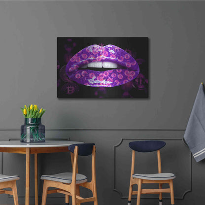 Luxe Metal Art 'Bitcoin Milkshake Amethyst' by Metal Wall Art,36x24