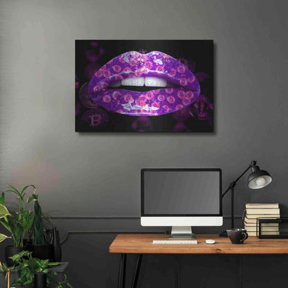 Luxe Metal Art 'Bitcoin Milkshake Amethyst' by Metal Wall Art,36x24